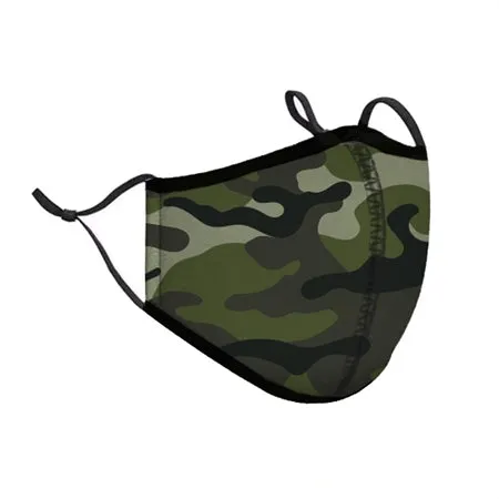 Kids Green Camo Face Mask by Top Trenz - Two Sizes