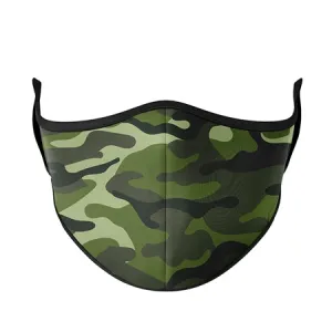 Kids Green Camo Face Mask by Top Trenz - Two Sizes