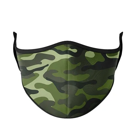 Kids Green Camo Face Mask by Top Trenz - Two Sizes