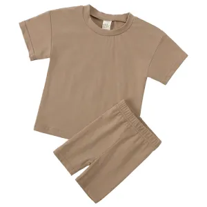 Kids Tales Children's Cycling Shorts Set - Tan