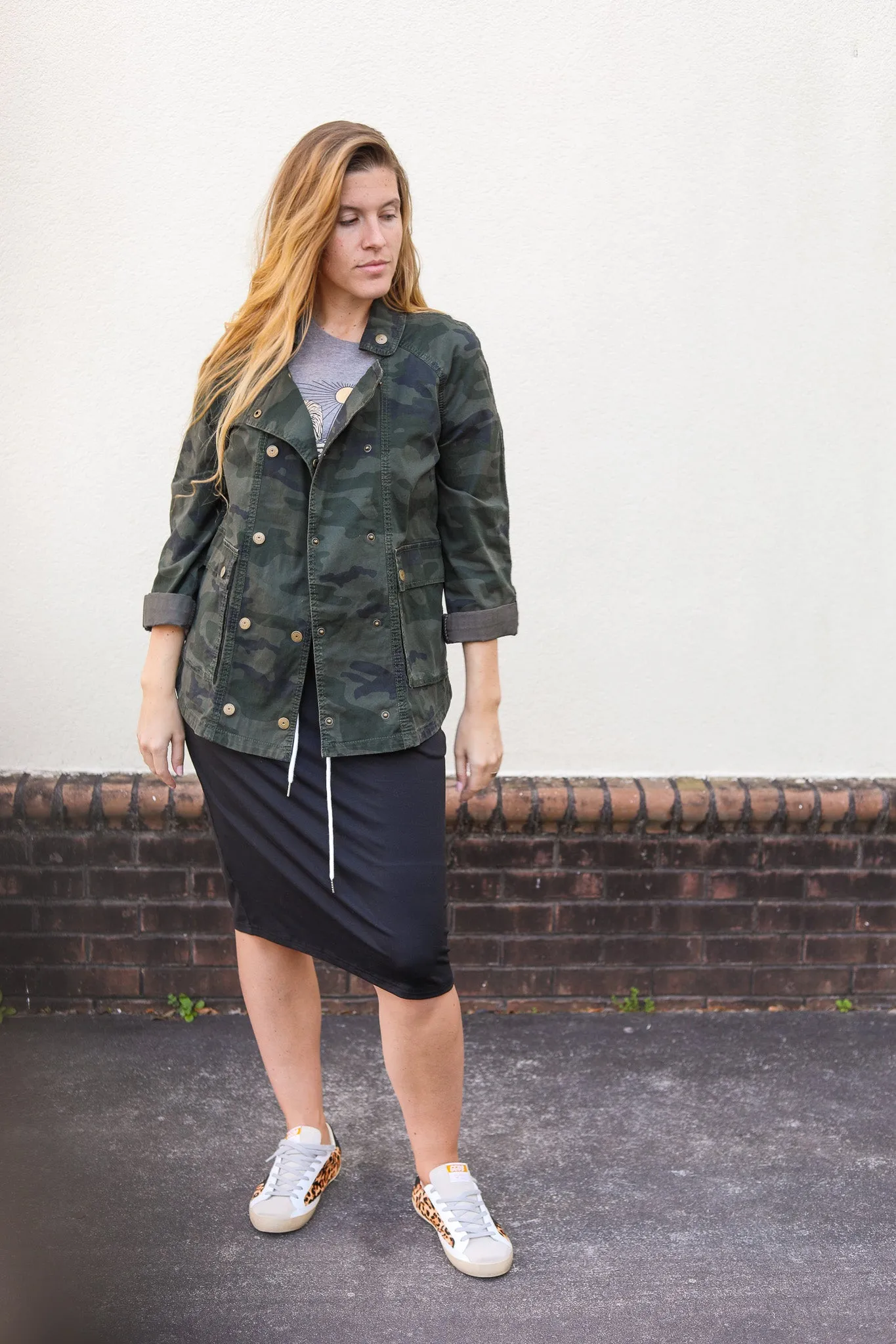 Knit Drawstring Skirt