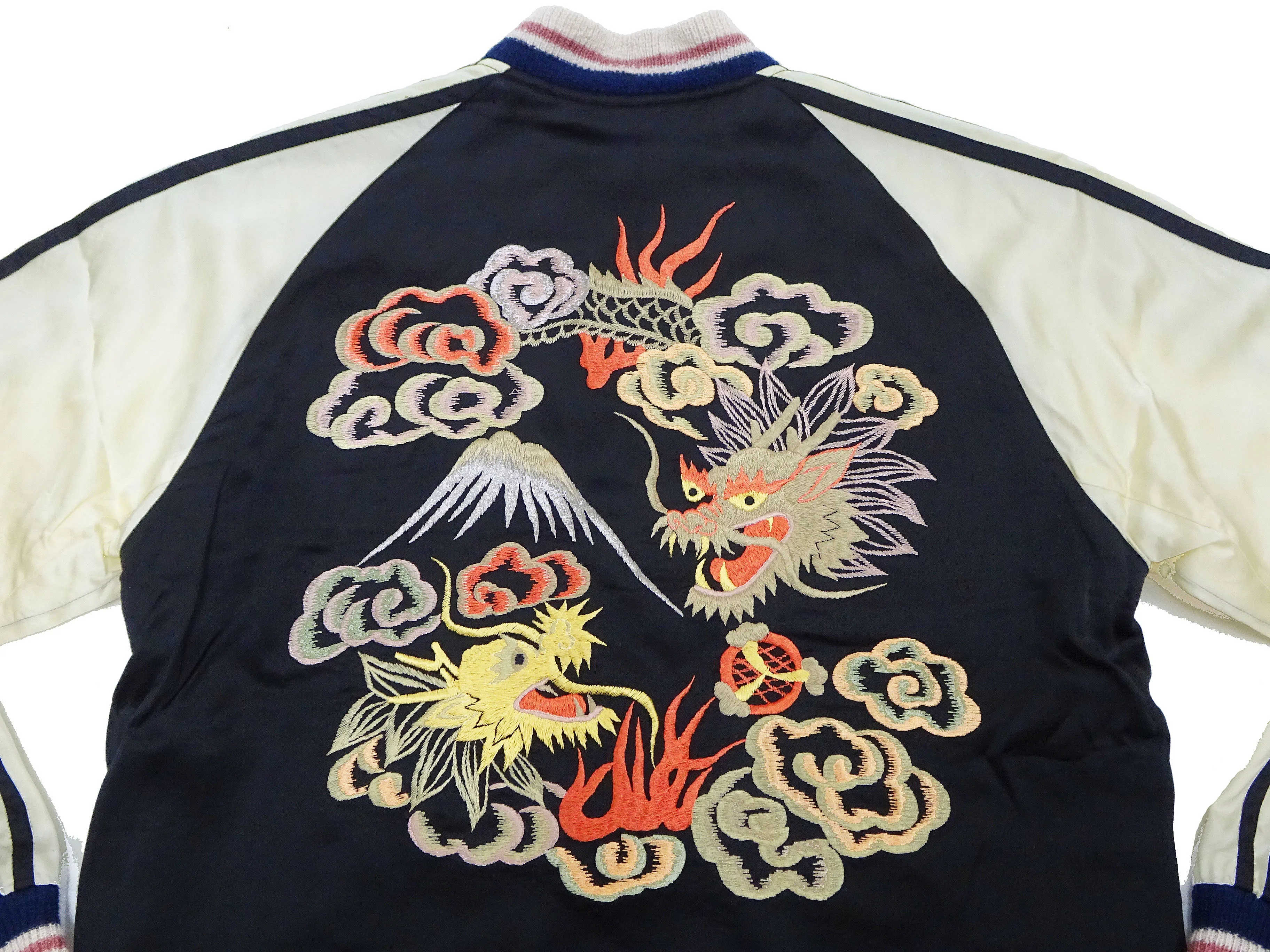 KOSHO & CO. Jacket Tailor Toyo Sukajan Men's Japanese Souvenir Jacket Dragon Embroidery x Japan Map Print TT15531 TT15531-119