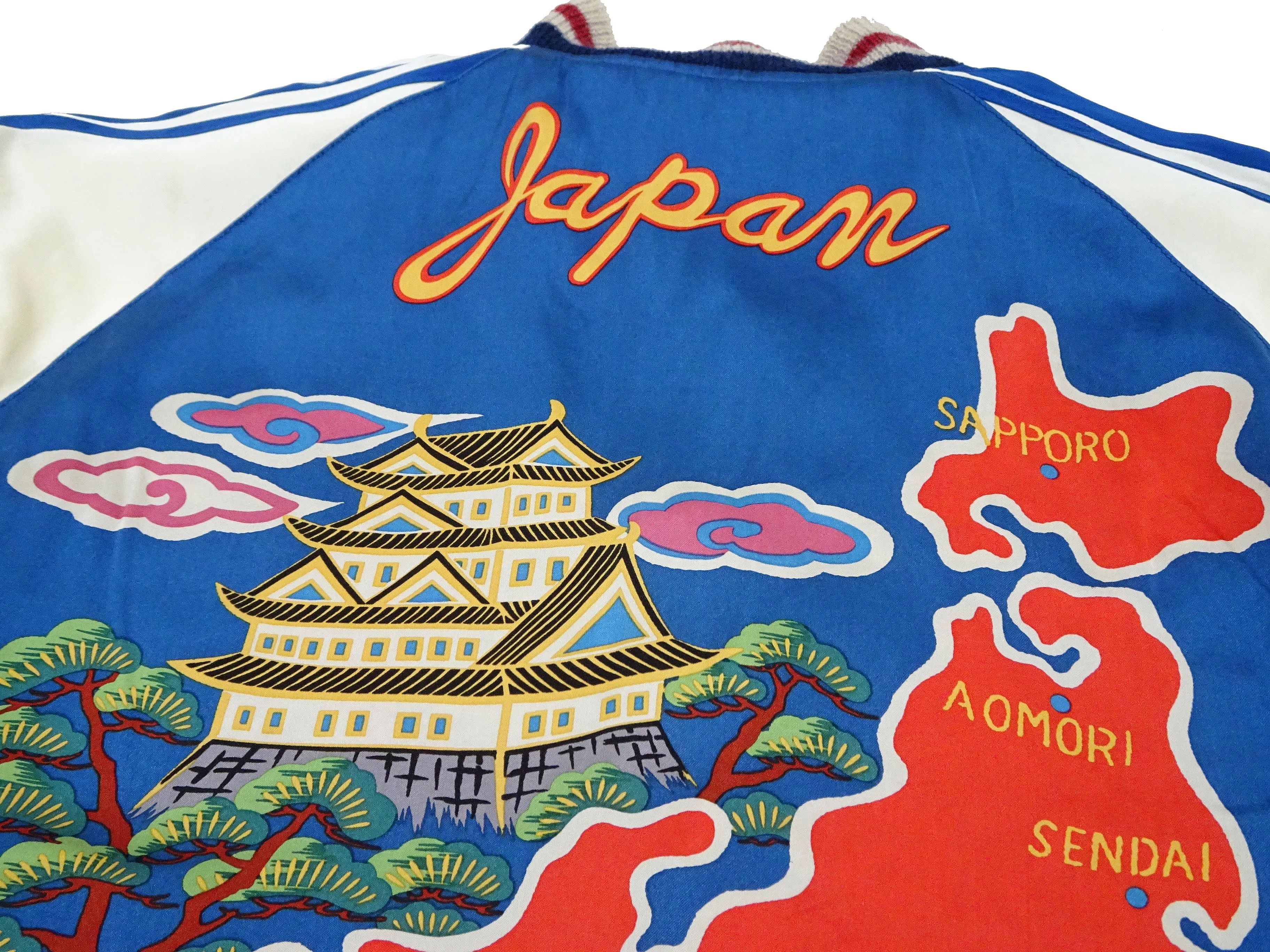 KOSHO & CO. Jacket Tailor Toyo Sukajan Men's Japanese Souvenir Jacket Dragon Embroidery x Japan Map Print TT15531 TT15531-119