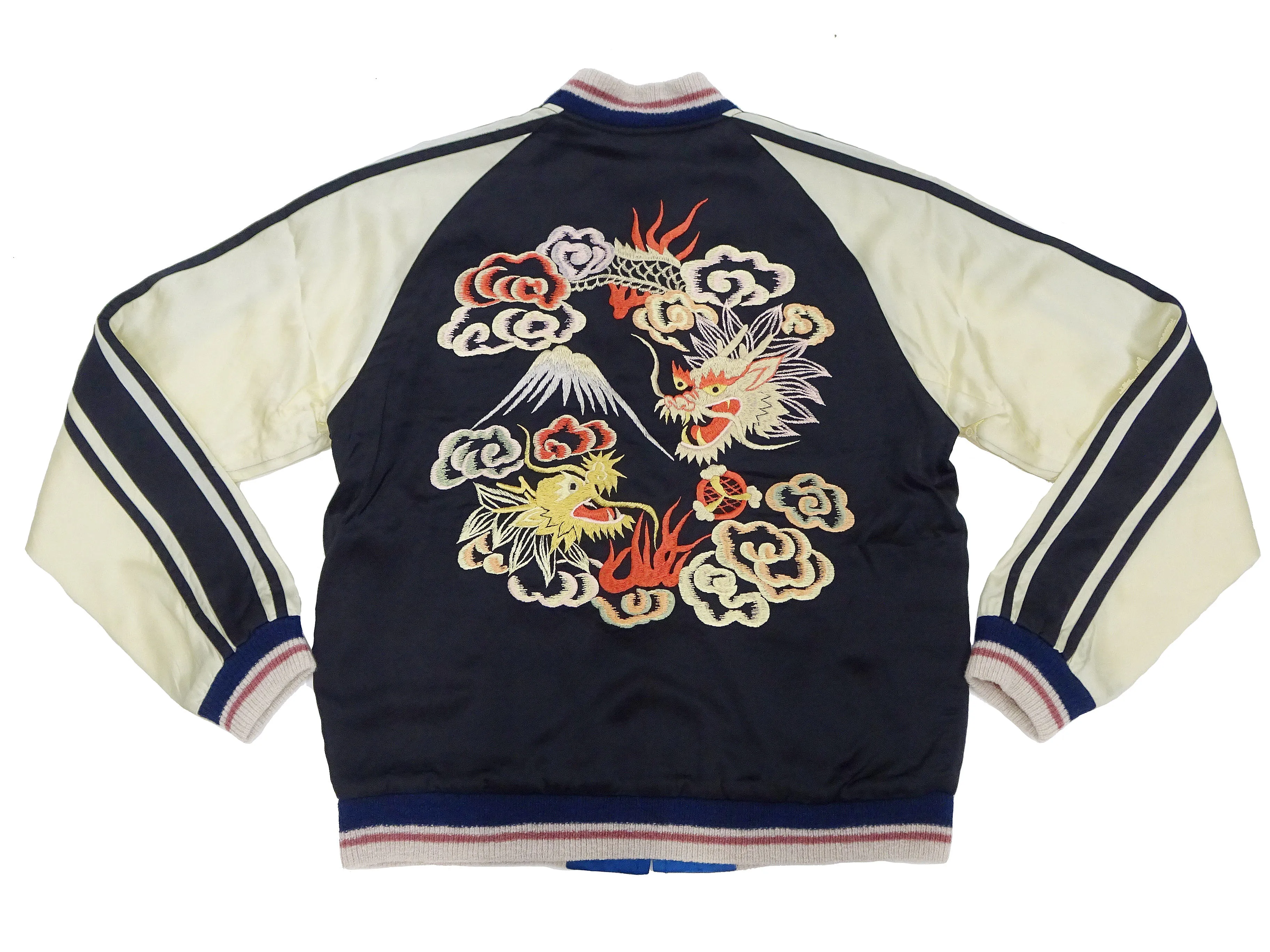 KOSHO & CO. Jacket Tailor Toyo Sukajan Men's Japanese Souvenir Jacket Dragon Embroidery x Japan Map Print TT15531 TT15531-119