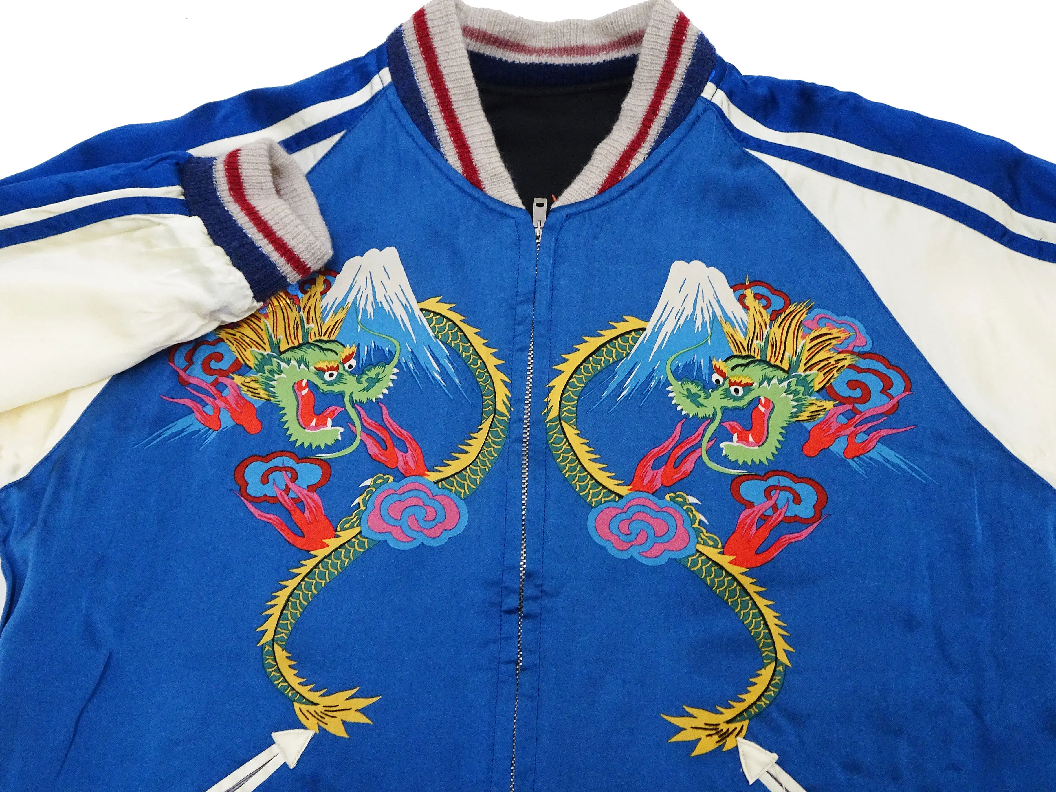 KOSHO & CO. Jacket Tailor Toyo Sukajan Men's Japanese Souvenir Jacket Dragon Embroidery x Japan Map Print TT15531 TT15531-119