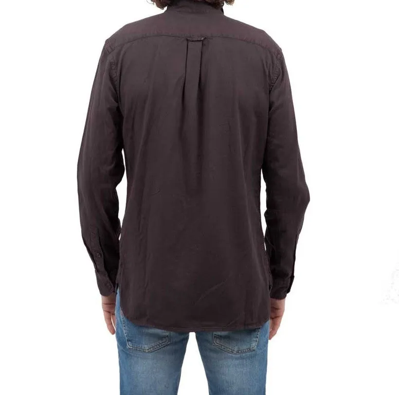 Levi's Mens Gray Dark Phantom Overdye Button Front Long Sleeve Size Medium