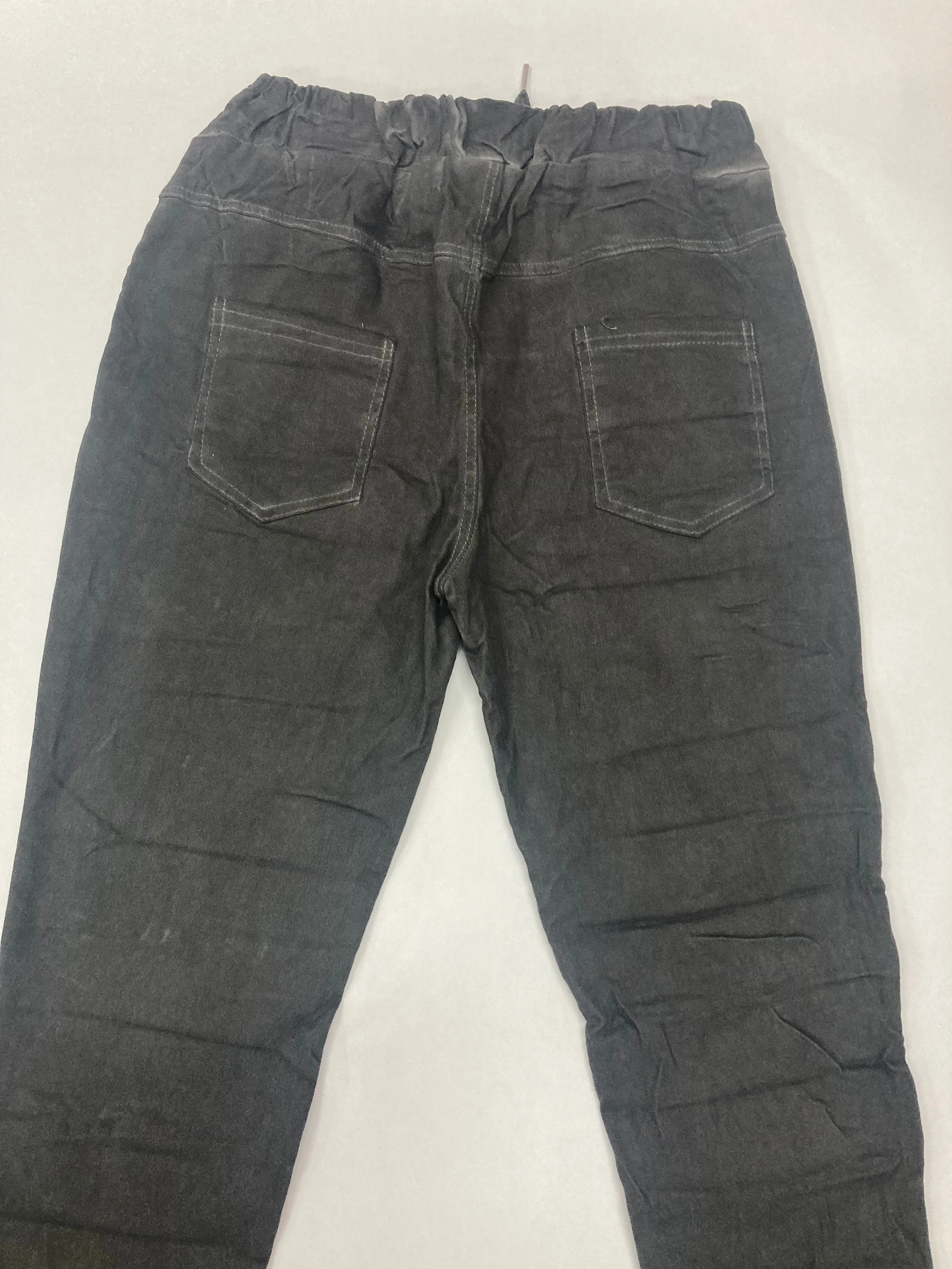 Lexie Cotton Sequin Pant In Charcoal