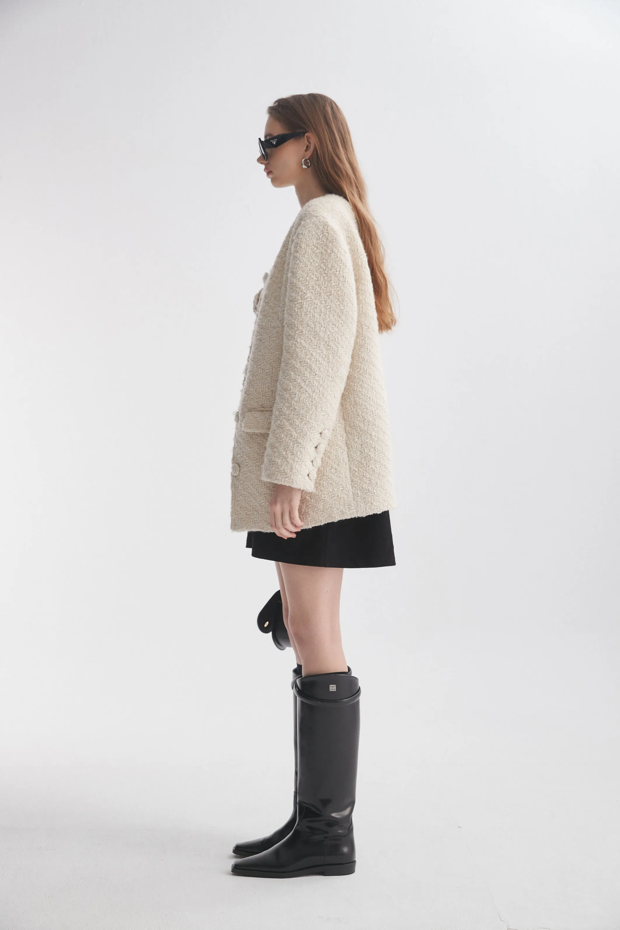Light Textured Tweed Jacket