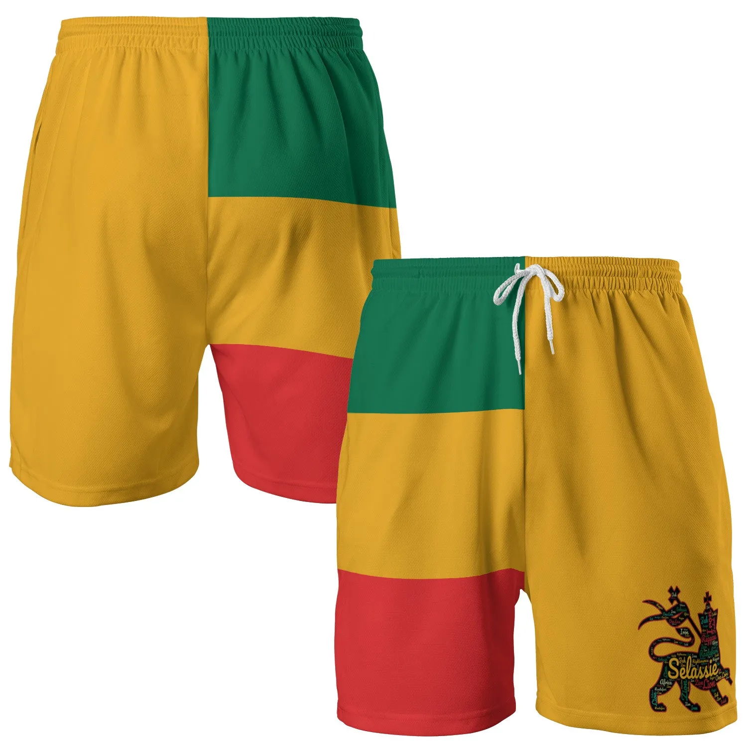 Lion Of Judah Athletic Rasta Shorts