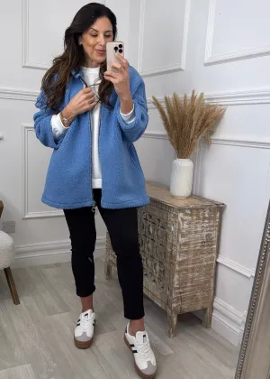 Lola Blue Teddy Fleece Zipper