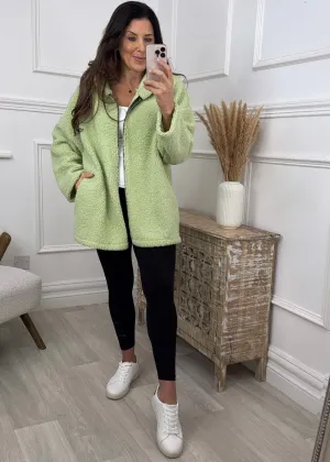 Lola Green Teddy Fleece Zipper