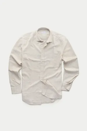 Long Sleeve Slim Before-Dinner Button Down Cotton Shirt Vintage Cotton