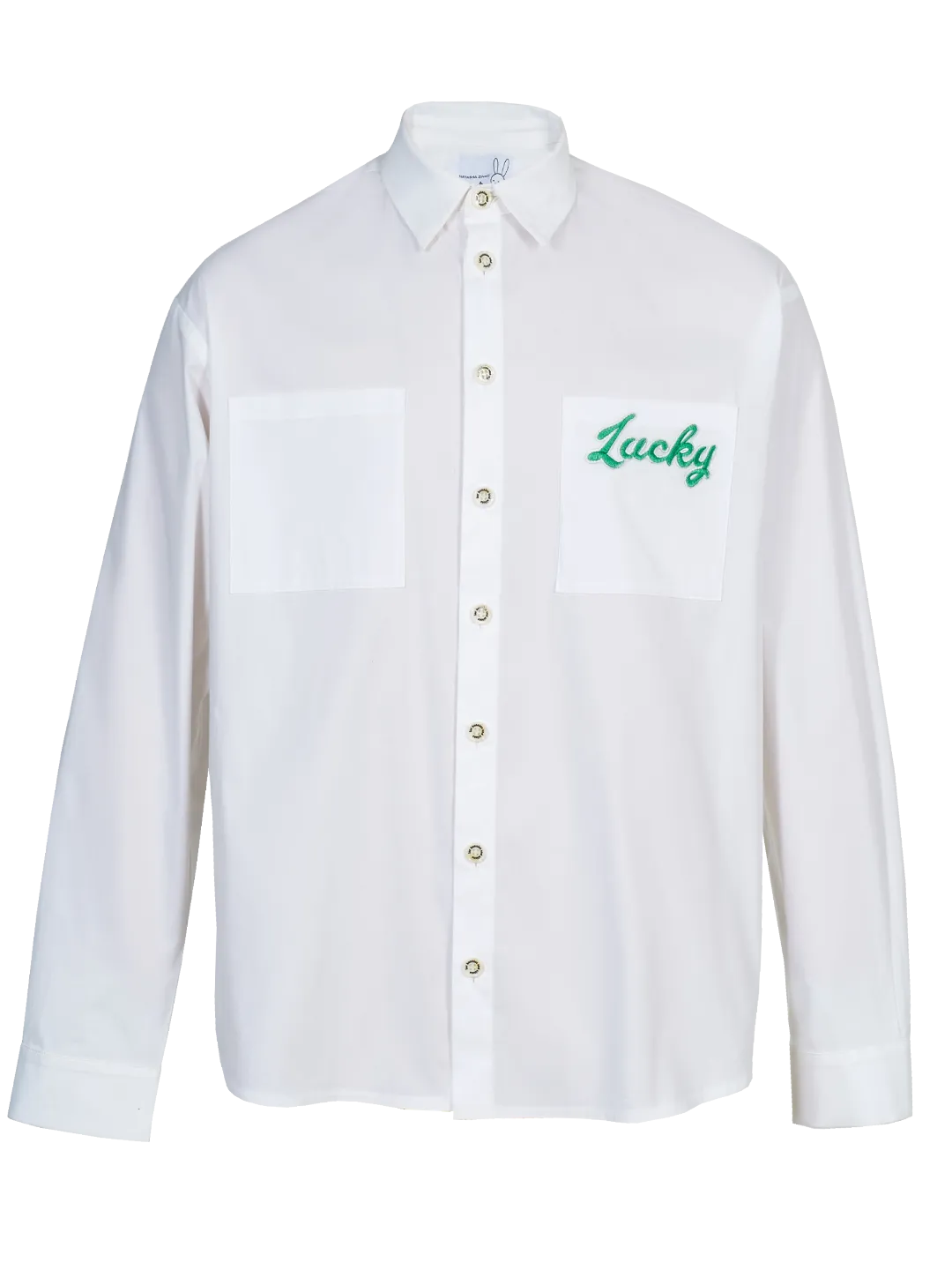 Lucky-print Button-up Shirt