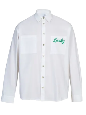 Lucky-print Button-up Shirt