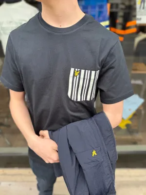 Lyle & Scott Stripe Pocket T-shirt Navy