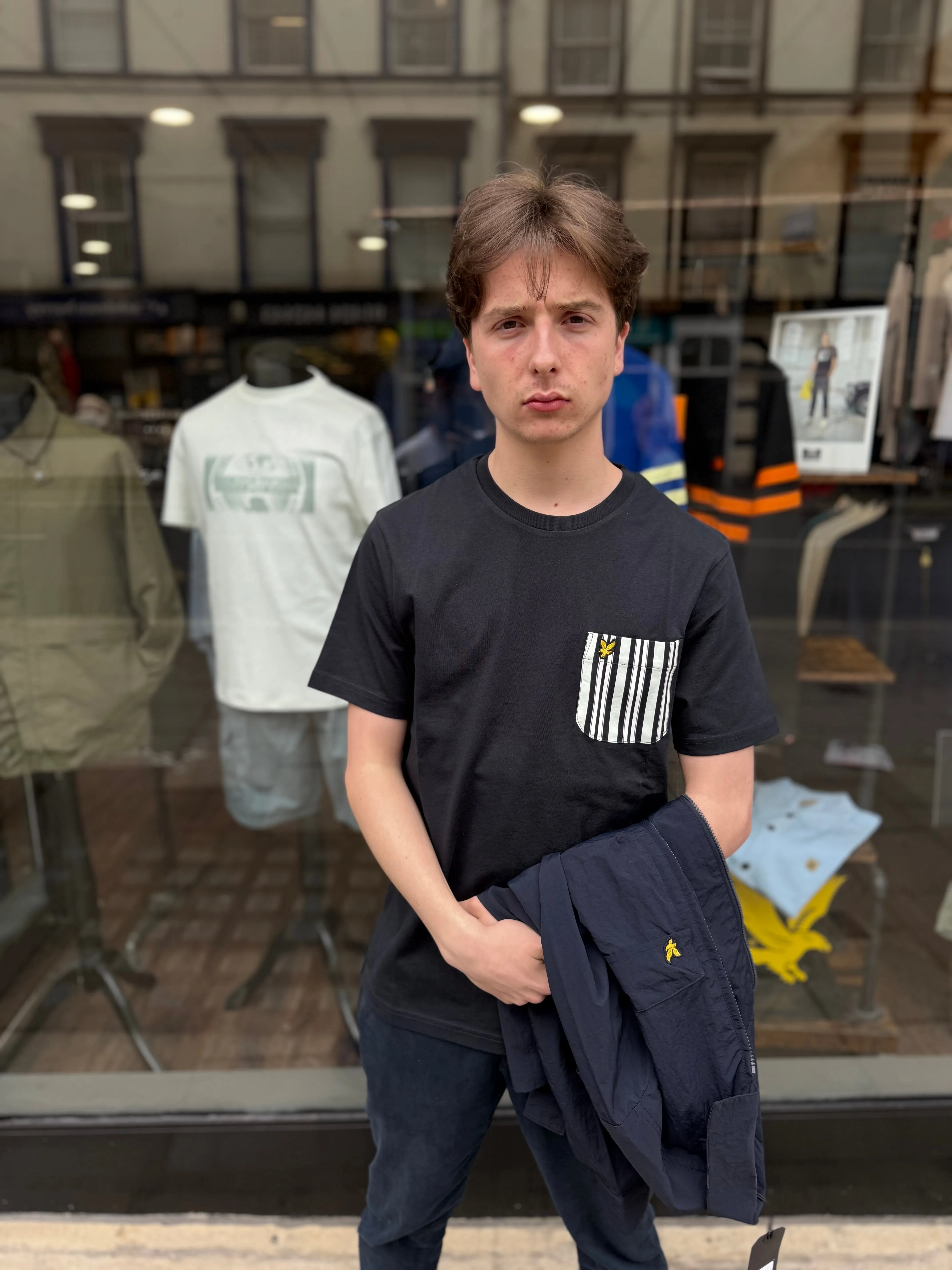Lyle & Scott Stripe Pocket T-shirt Navy