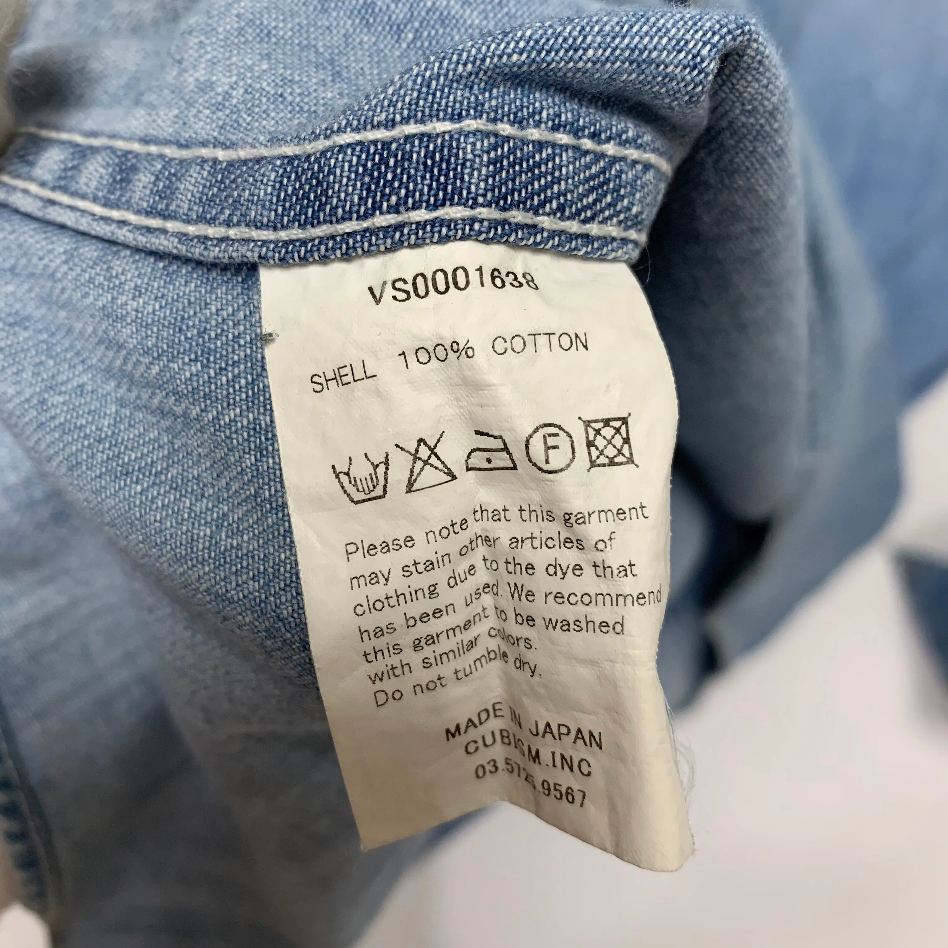 [M] VISVIM SOCIAL SCULPTURE SHIRT L/S DAMAGED INDIGO