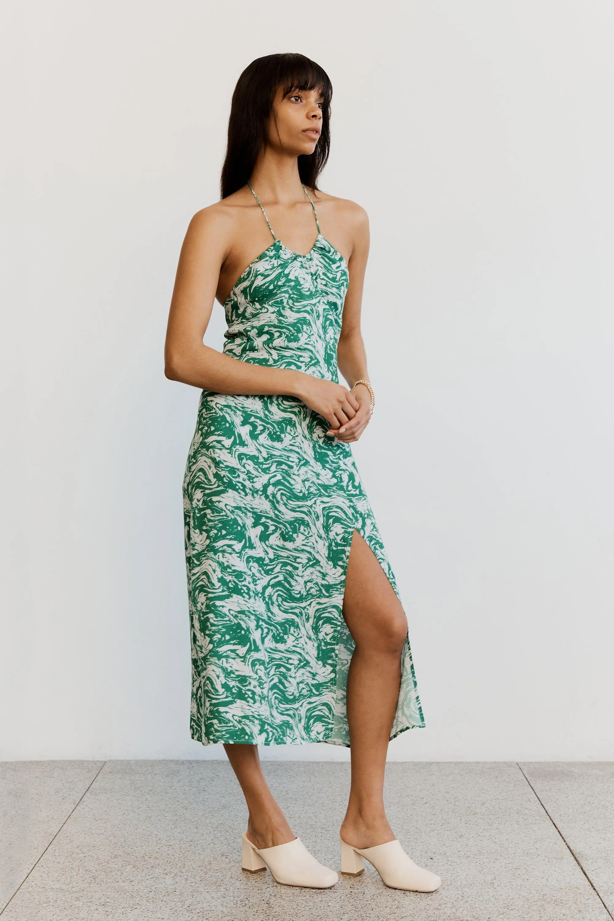 MARBLE DRAW IN SLIP DRESS | MARBLE