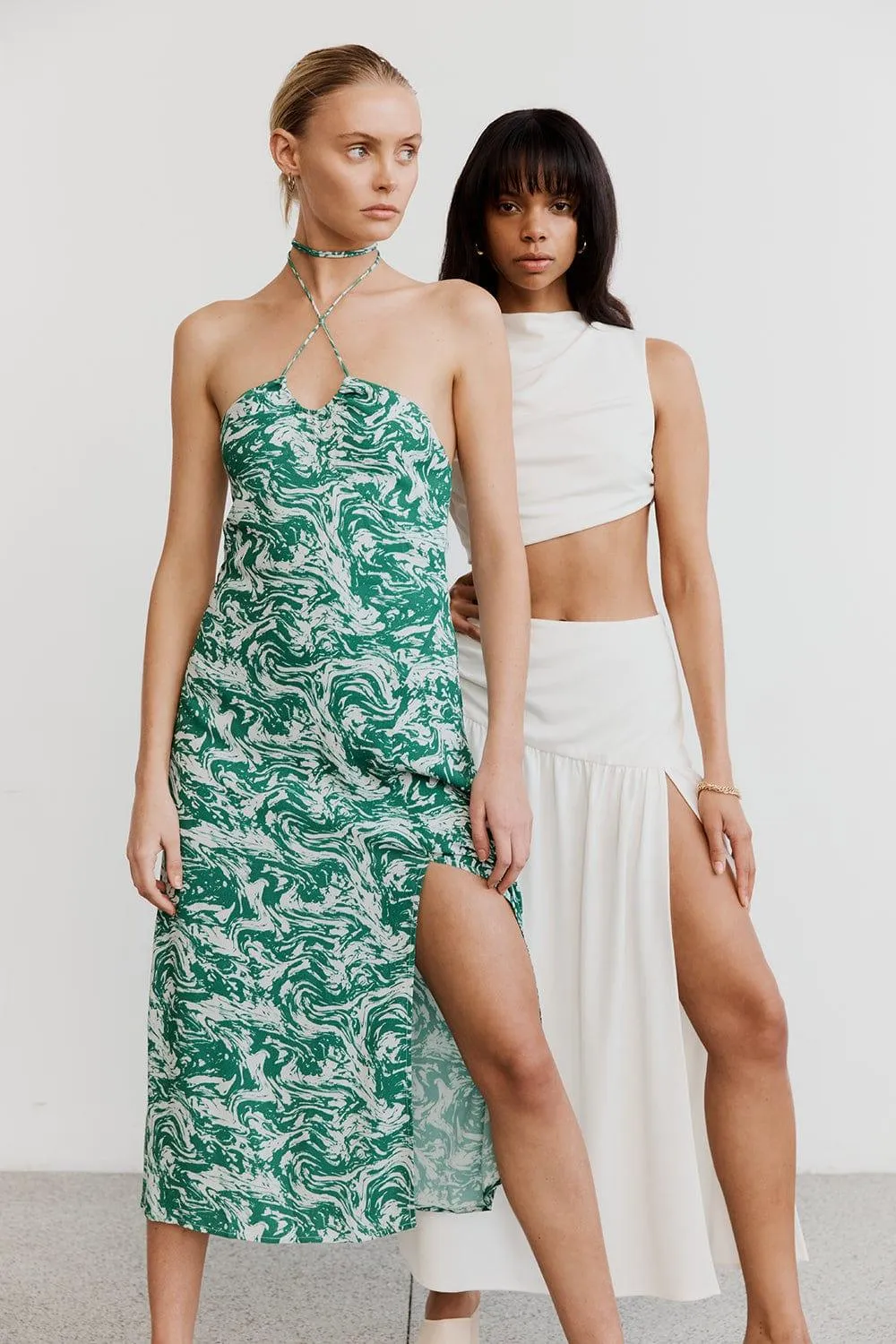 MARBLE DRAW IN SLIP DRESS | MARBLE