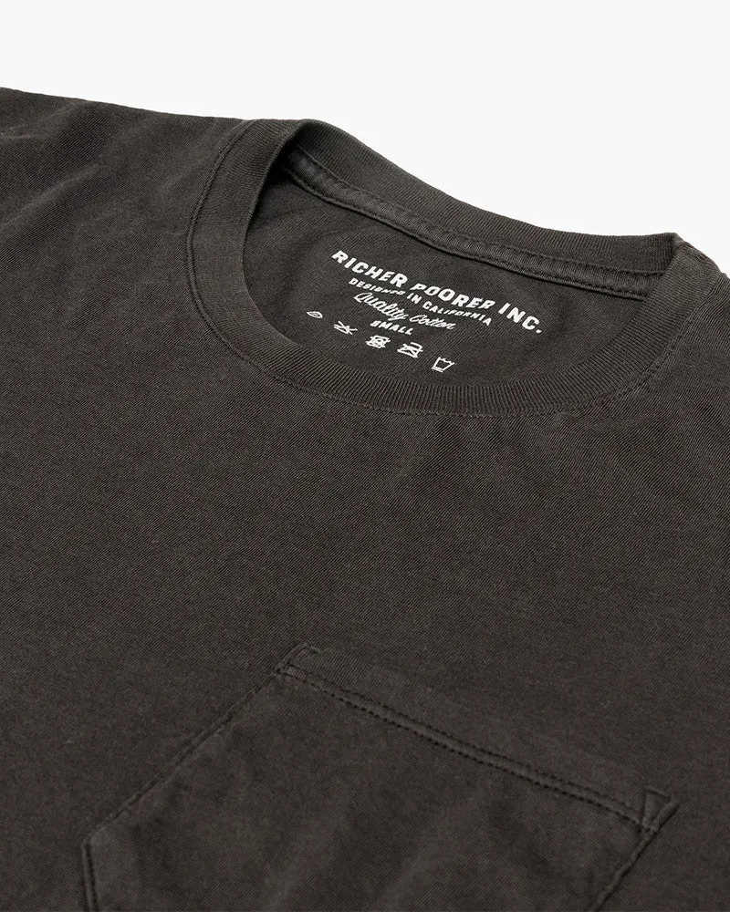 MAT-PKCR02 Richer Poorer Crew Pocket Tee Charcoal