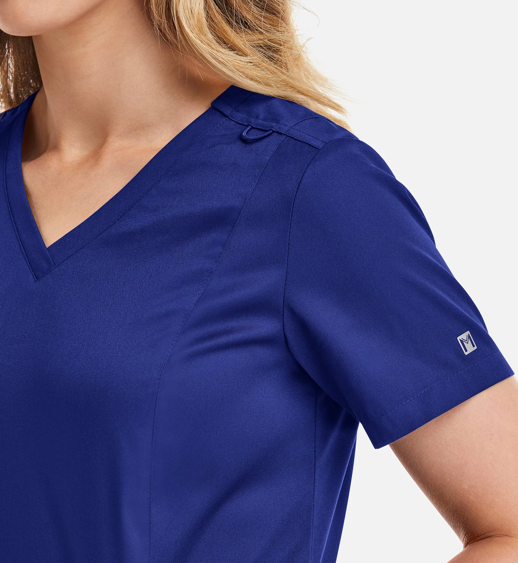 Matrix 3501 Women’s Double V-Neck Top Galaxy Blue