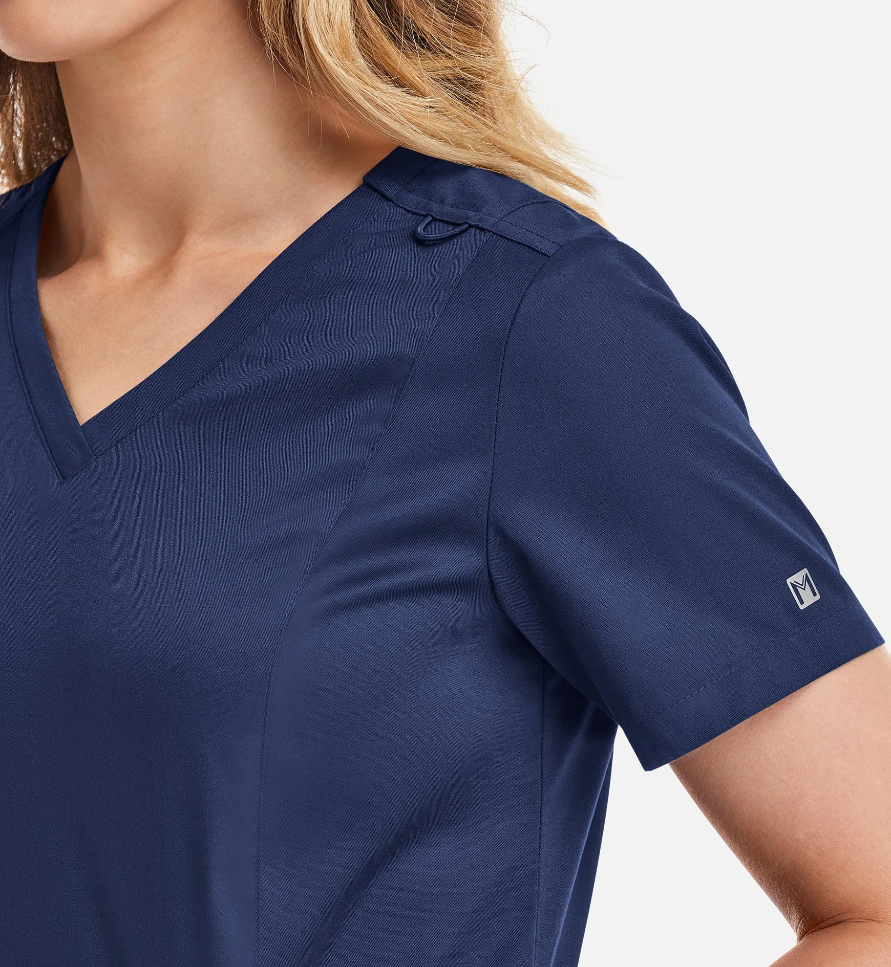 Matrix 3501 Women’s Double V-Neck Top Navy