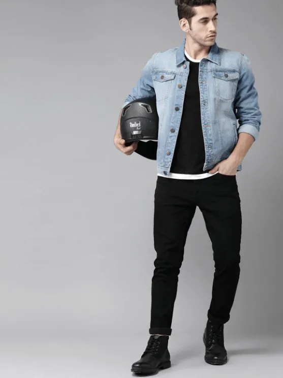 Mens Denim Jacket Light Blue