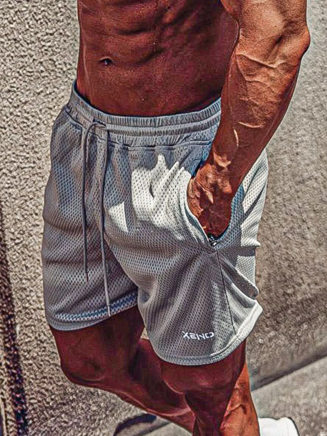 Men's Plus Size Drawstring Breathable Shorts