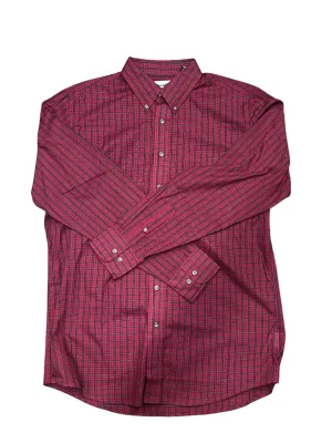 MENS RED CHECK RIATA LONG SLEEVE SHIRT
