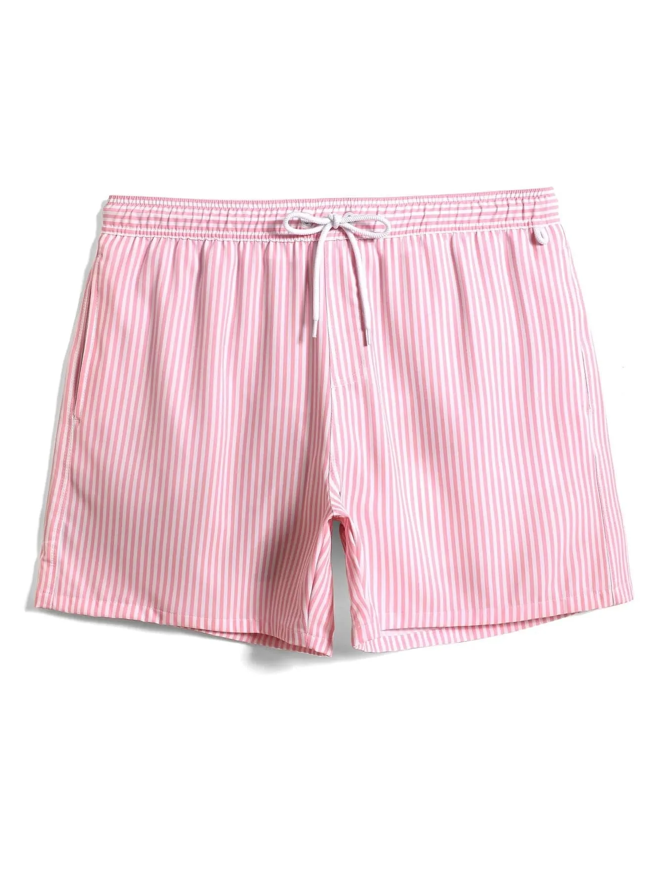 MEN'S TAN-THROUGH SWIM SHORT - Pinstripe