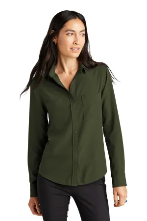 Mercer Mettle Women's Stretch Crepe Long Sleeve Camp MM2013 Townsend Green