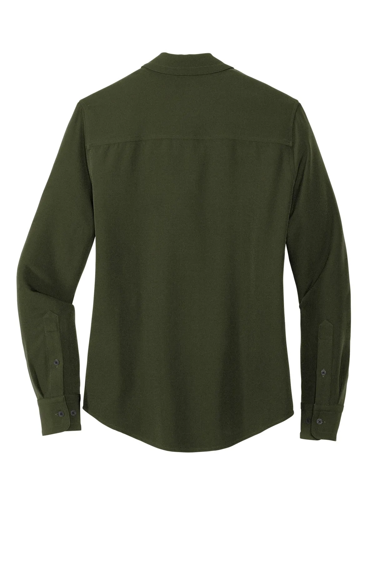 Mercer Mettle Women's Stretch Crepe Long Sleeve Camp MM2013 Townsend Green