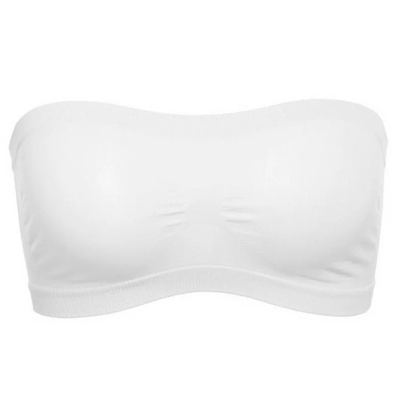 Mesh Tube Bra Strapless Crop Top