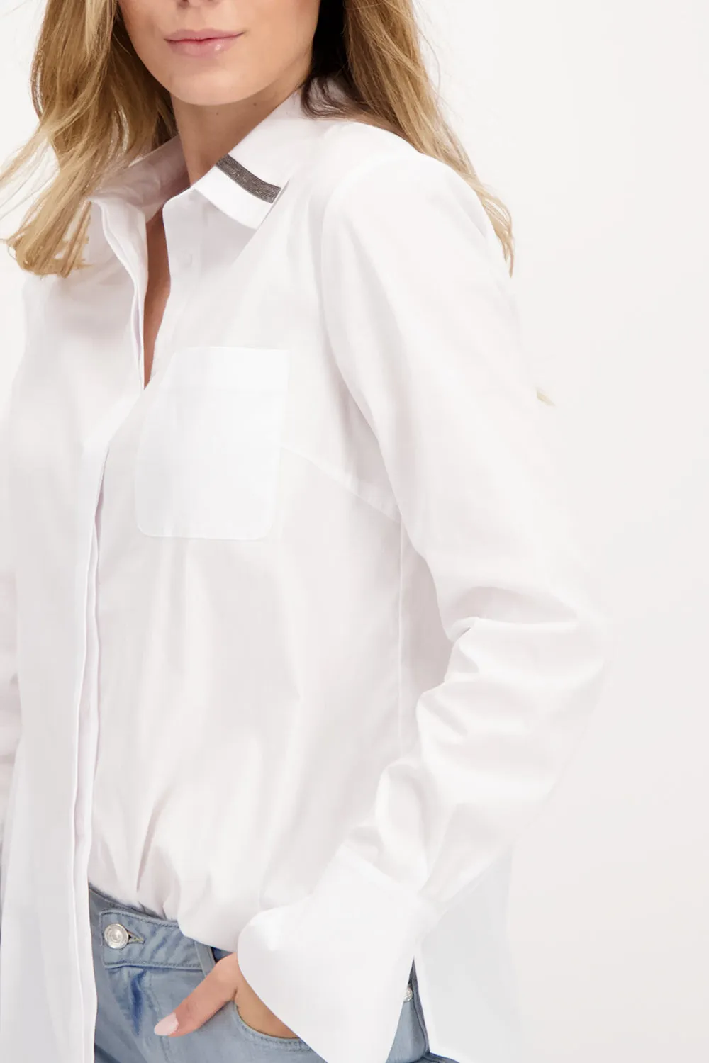 Monari Shirt with Chain Detail at Collar M407448
