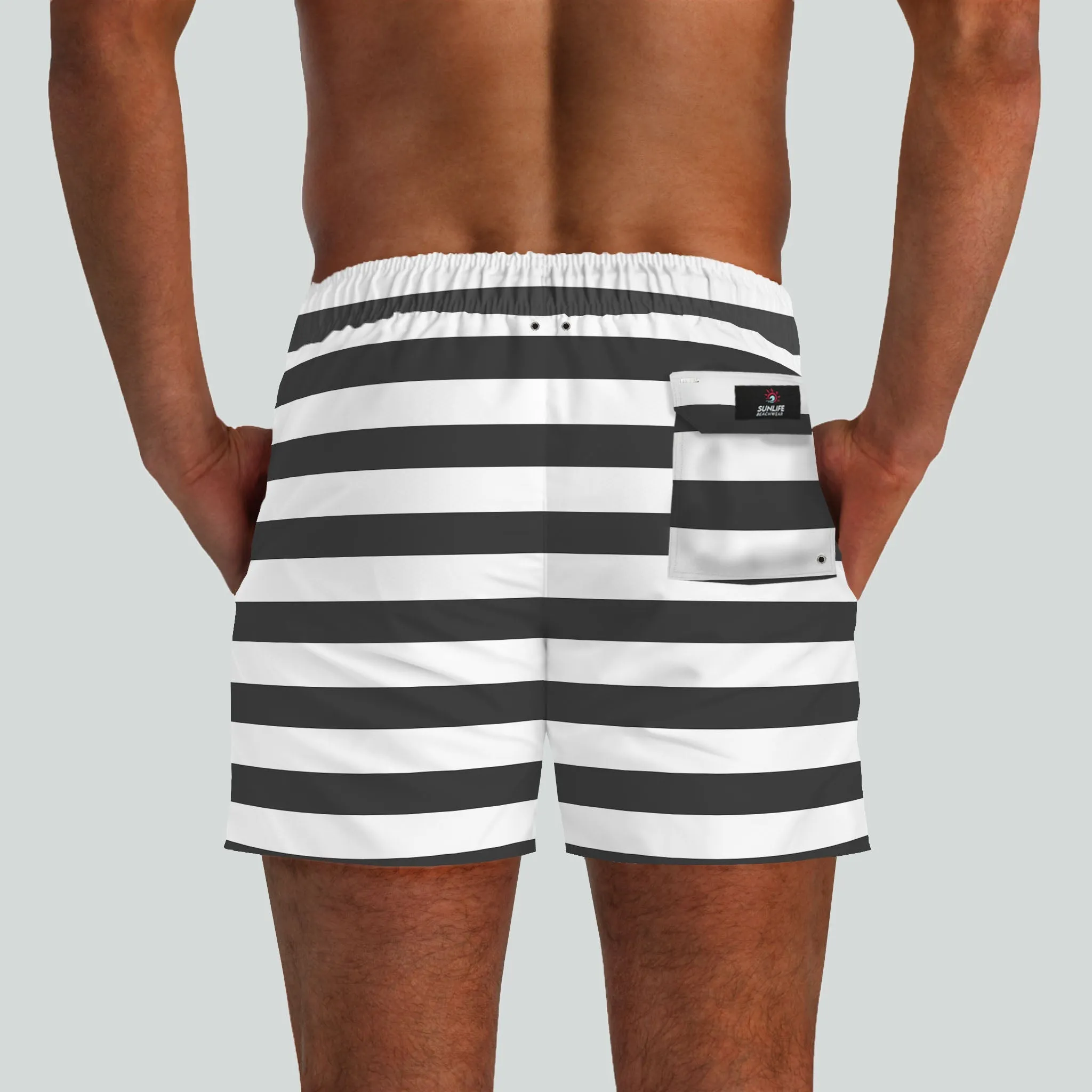 Monterey Black & White Boardshorts