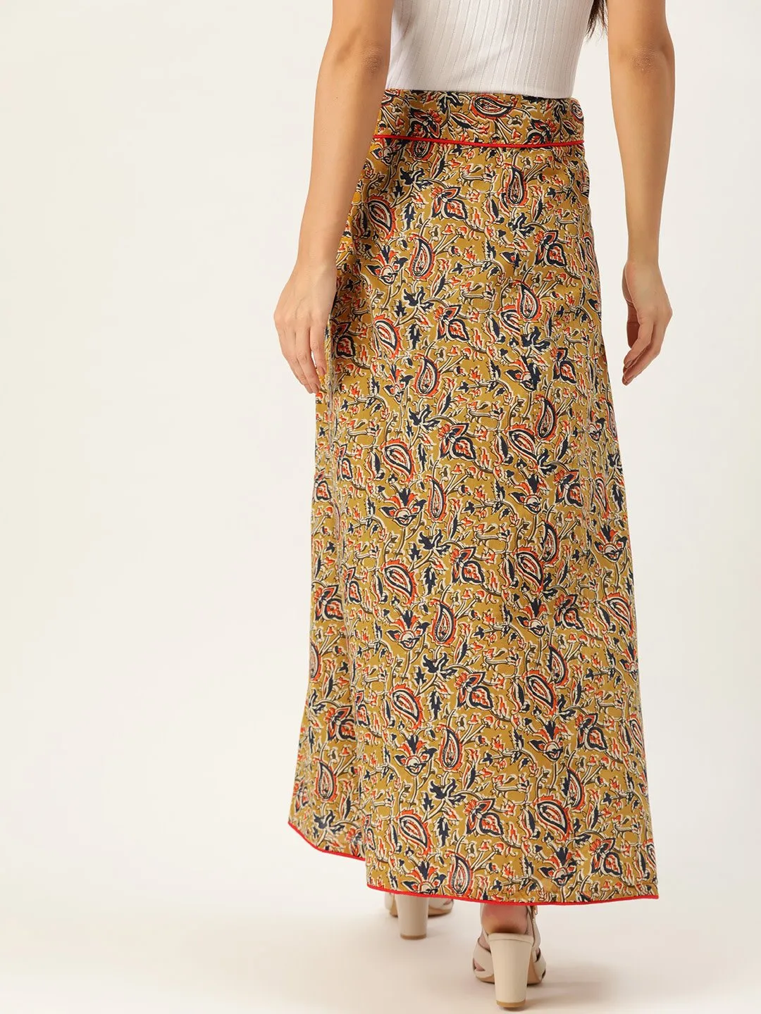 MUSTARD KALAMKARI SKIRT