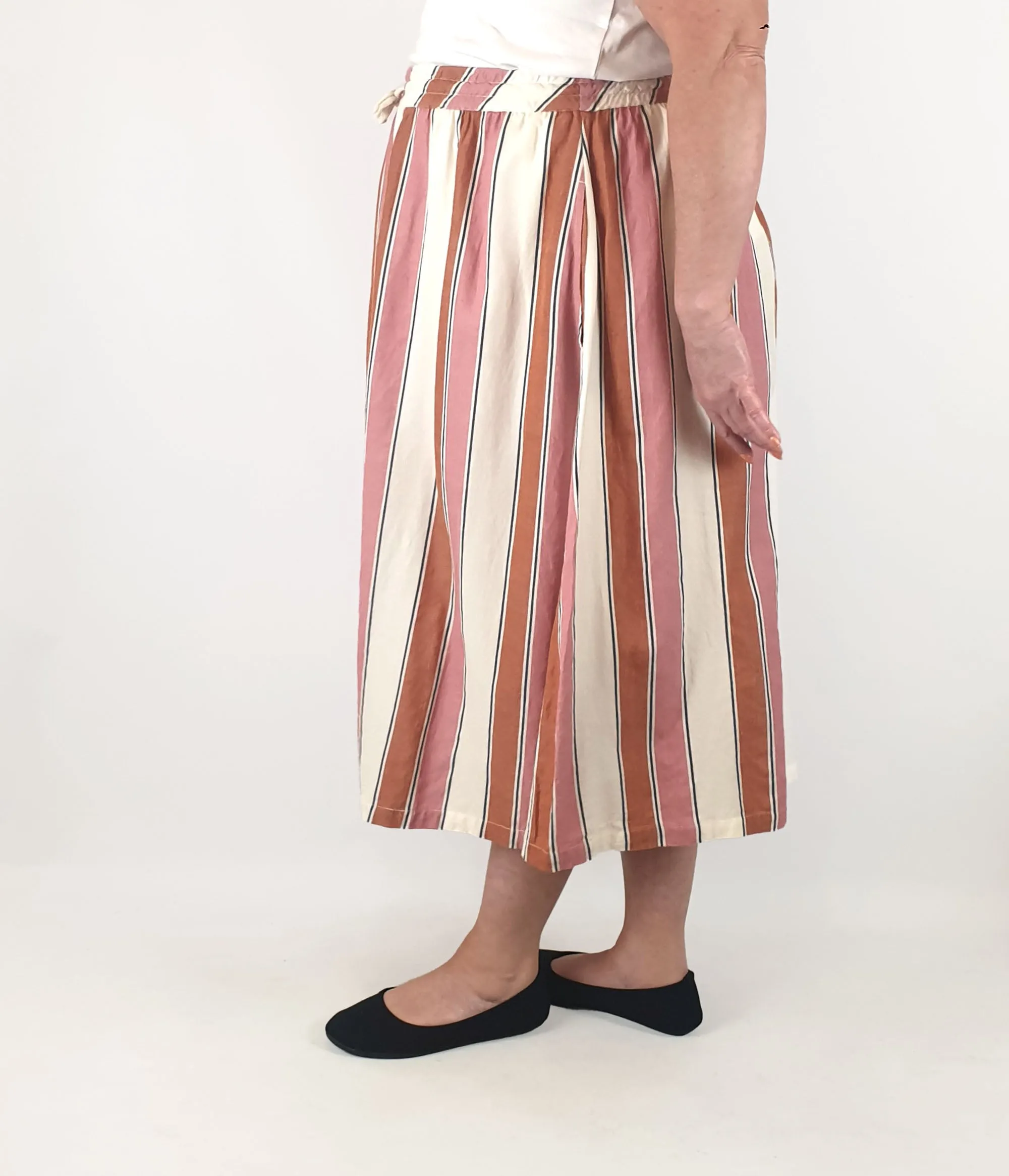 Nancybird striped cotton skirt size 18 (note: inconsistencies)