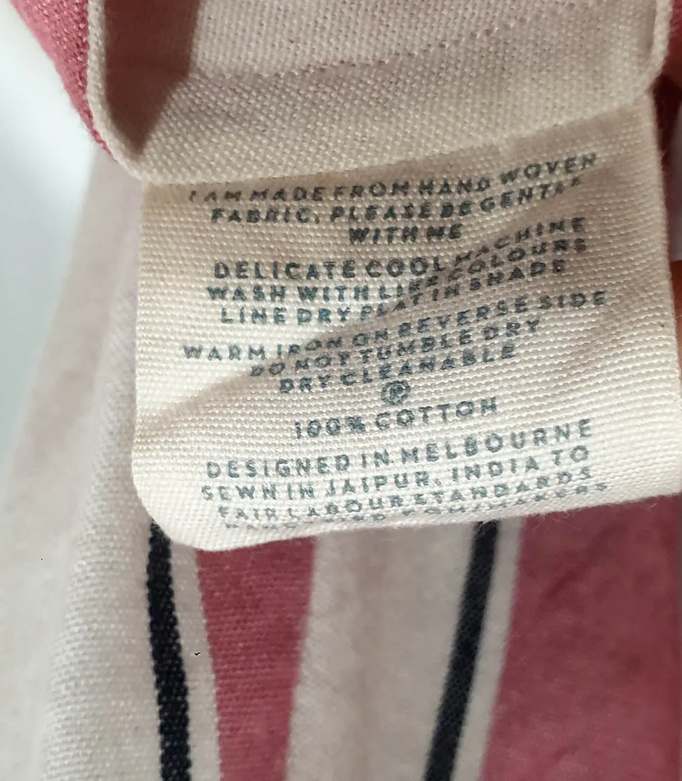 Nancybird striped cotton skirt size 18 (note: inconsistencies)