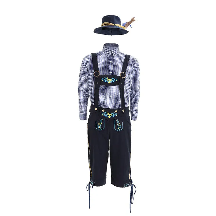 Navy Blue Men's Lederhosen