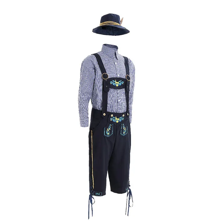 Navy Blue Men's Lederhosen