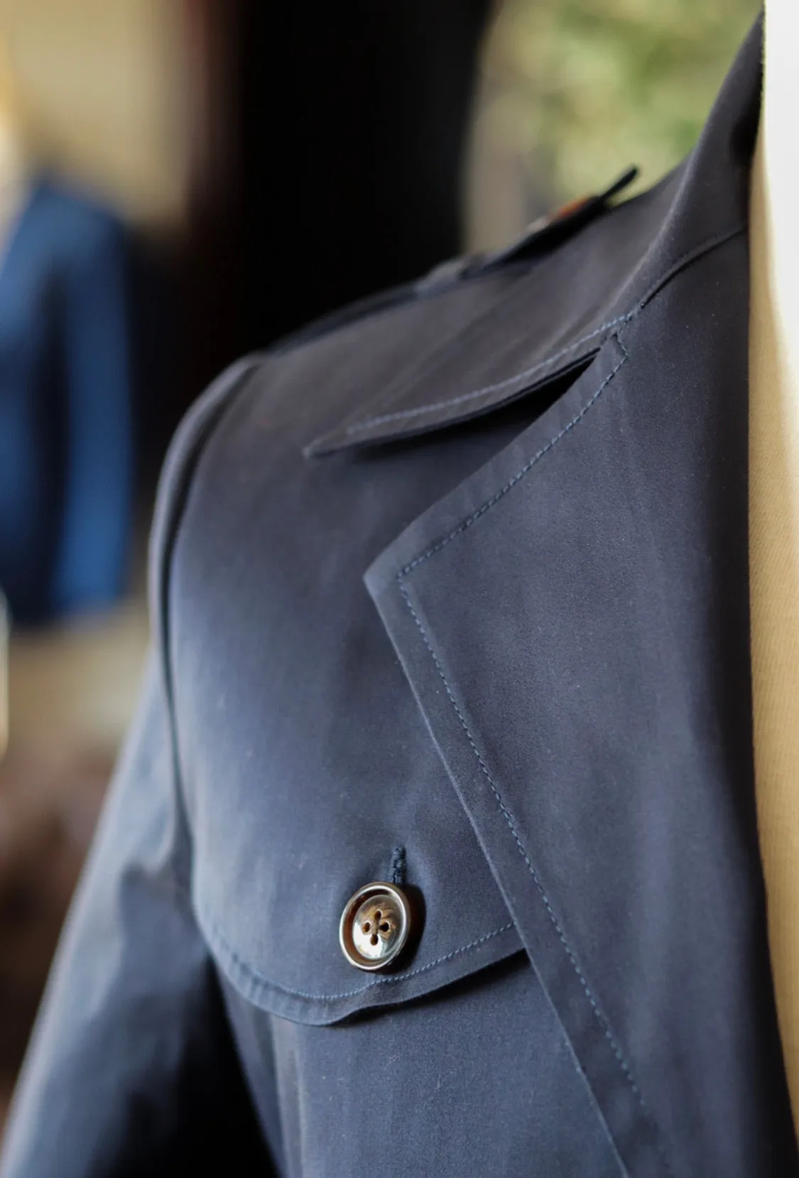 Navy Zip & Button Jacket