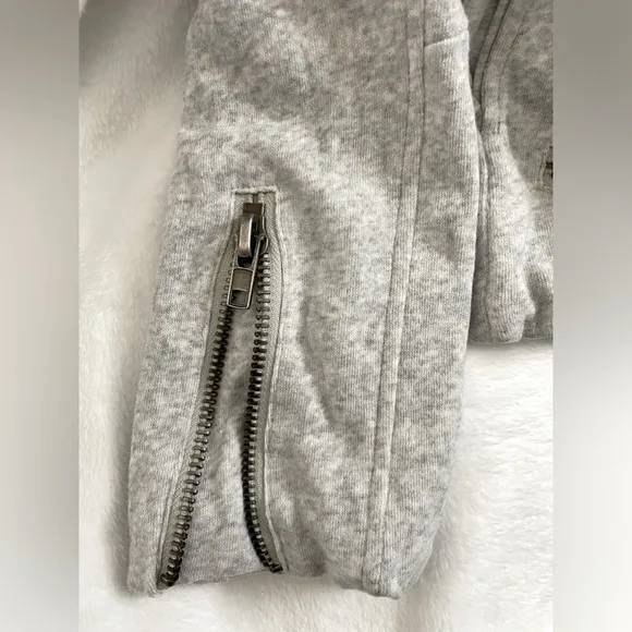 NEW Chaser Moto Cotton Jacket Gray Zip-Up