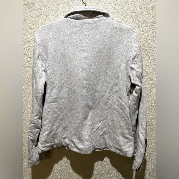 NEW Chaser Moto Cotton Jacket Gray Zip-Up