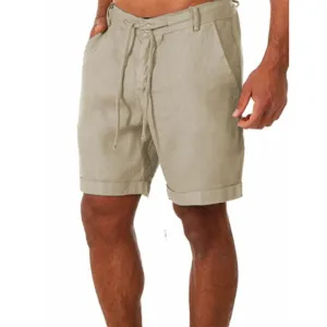New Men's Cotton Linen Shorts - Breathable Summer Fitness Streetwear