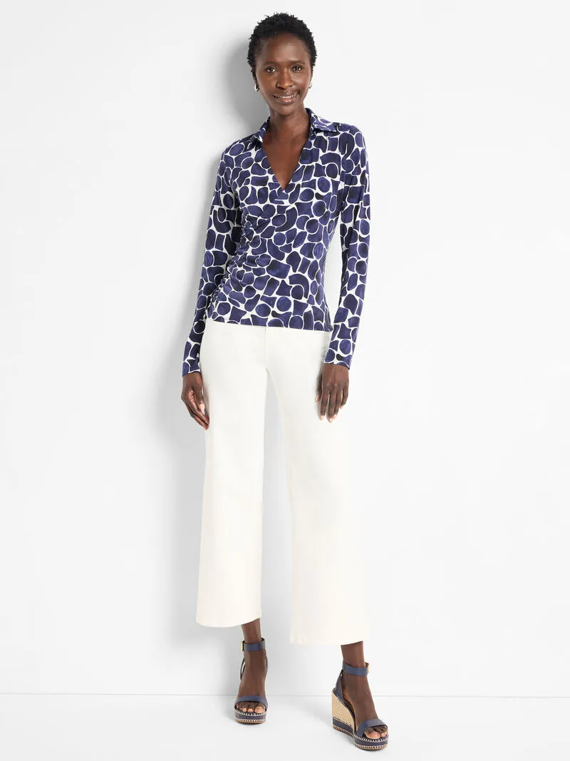 NIC ZOE Geo Pebble Knit Wrap Top