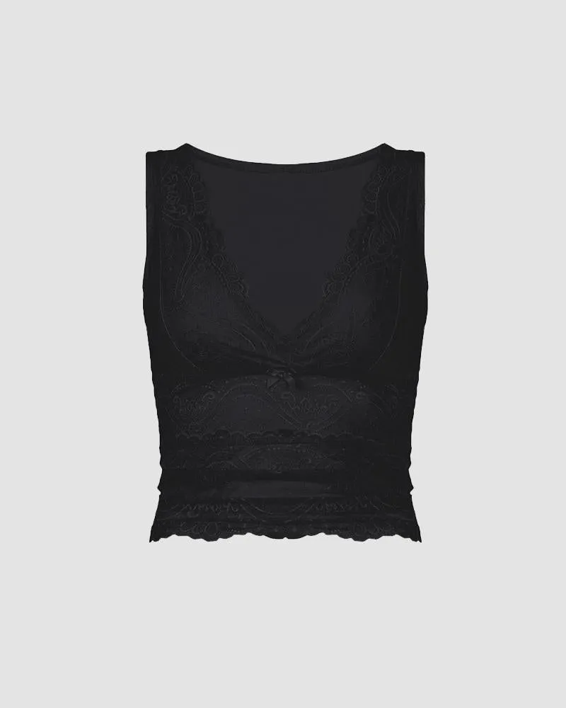 Nightingale Lace Cropped Top
