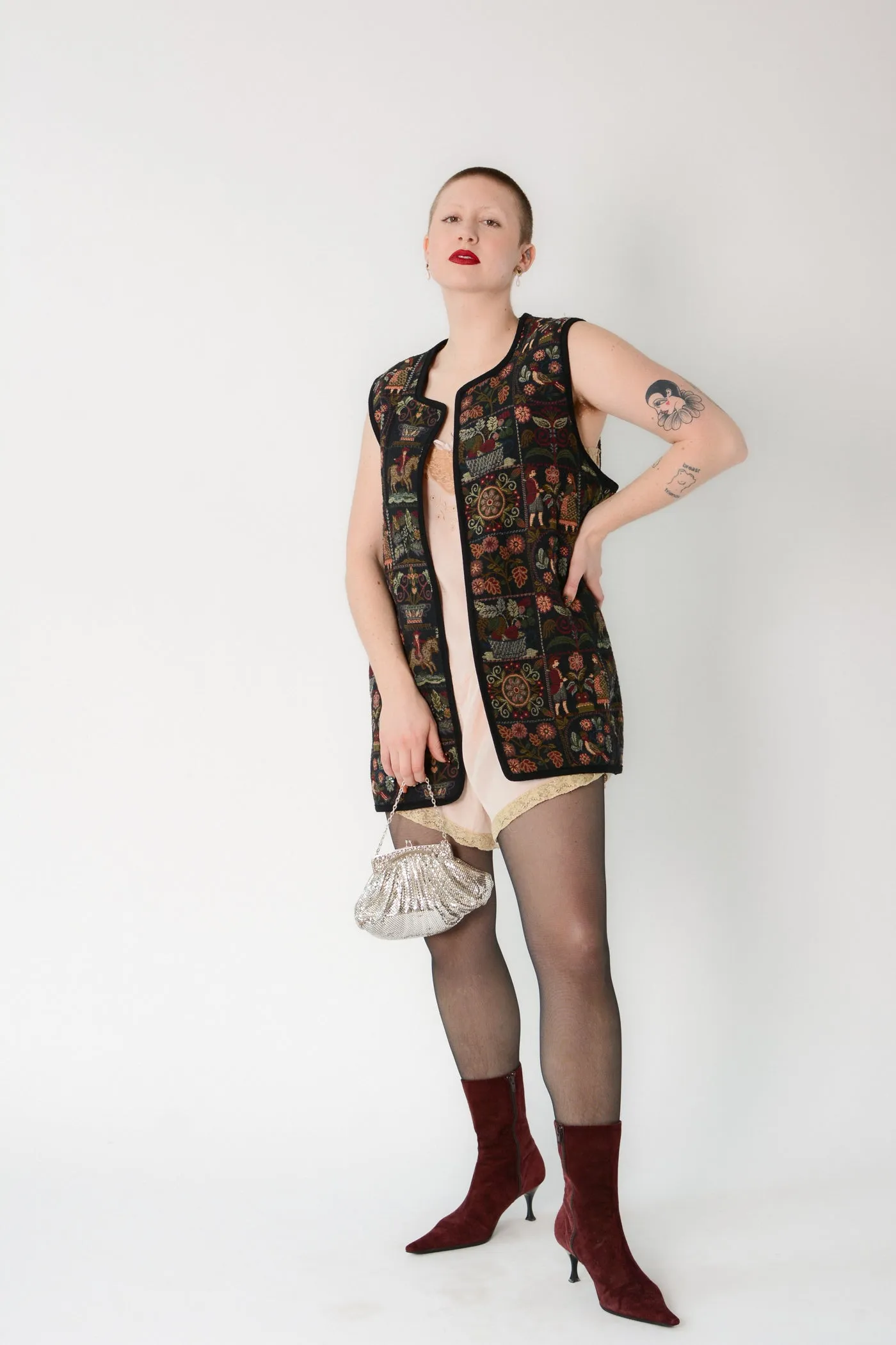 Norwegian Folk Art Tapestry Vest
