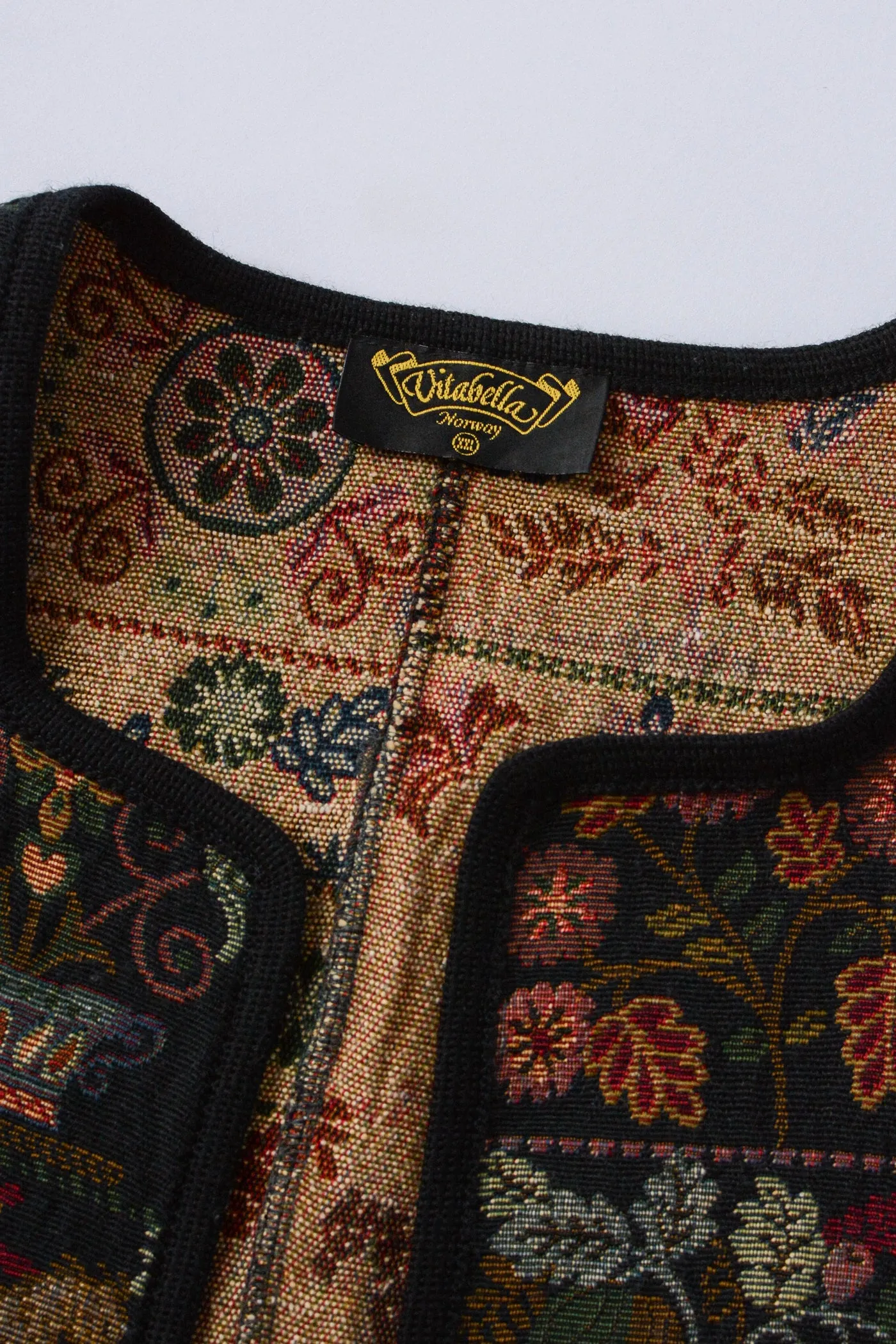 Norwegian Folk Art Tapestry Vest