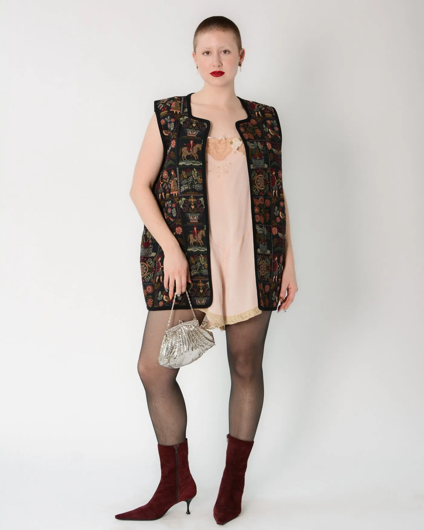Norwegian Folk Art Tapestry Vest