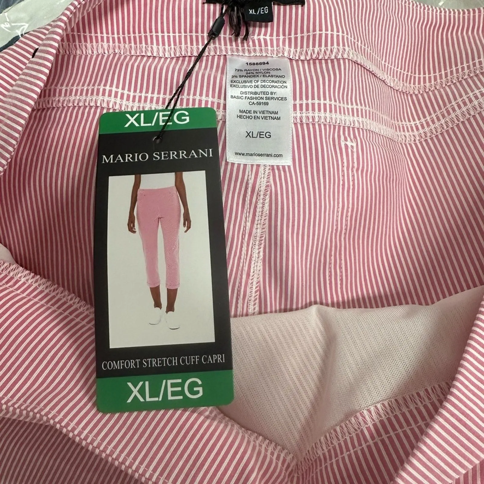 NWT Striped Mario Serrani Capris